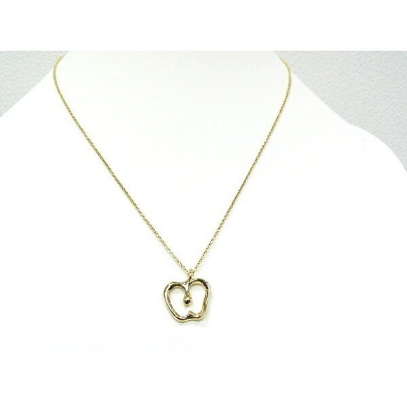 Tiffany Apple Necklace Pendant Yellow Gold - Picture 1 of 1